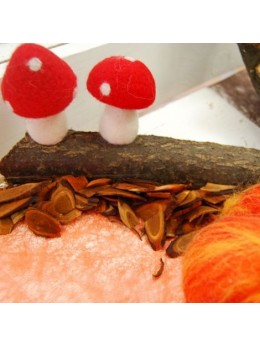 Déco champignon rouge et blanc 13cm