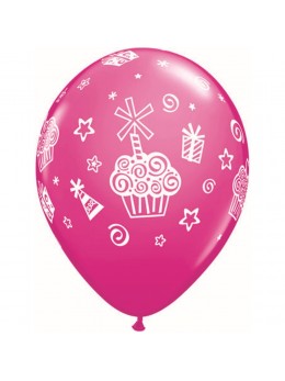 ballon motif cupcake