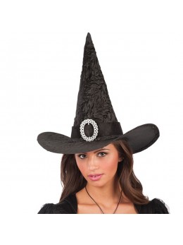 chapeau de sorcière velours noir