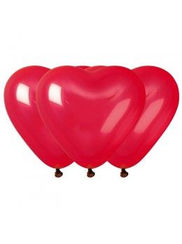10 ballons coeur rouge