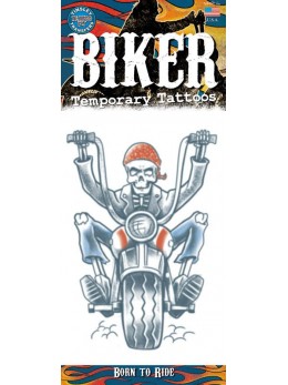 planche tatouage temporaire biker américain