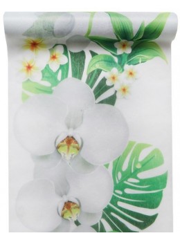 Chemin de table orchidée blanc