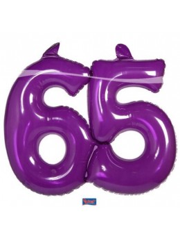 Géant 65th fête d'anniversaire 40" Feuille Ballon Hélium Air Décoration 65 ans rose 