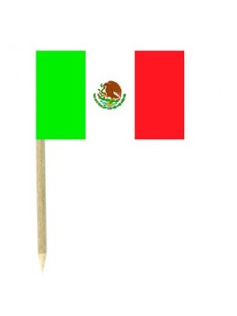 50 Mini drapeaux luxe Mexique