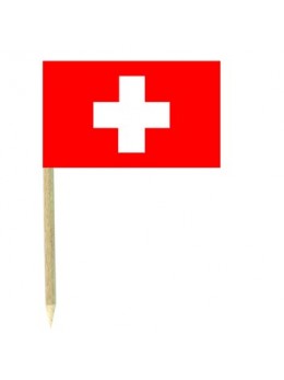 50 Mini drapeaux luxe Suisse