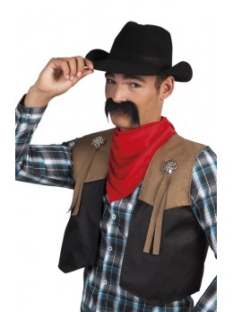 Moustache cowboy noir