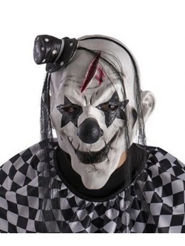 Masque de clown blanc maléfique latex