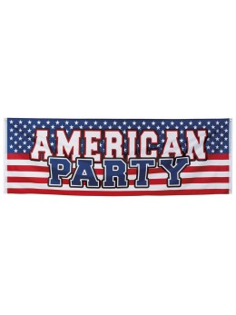 Bannière tissu American Party
