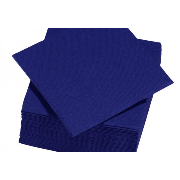 serviettes papier bleu roi