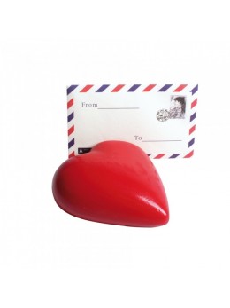 Porte-carte coeur rouge