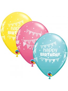 10 Ballons anniversaires guirlandes