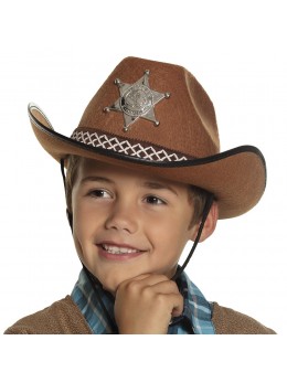 Chapeau cowboy junior marron
