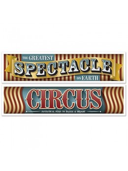 2 Bannières cirque vintage