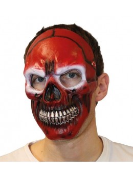 Masque squelette rouge