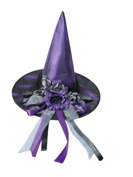 Chapeau sorcière élégante violette