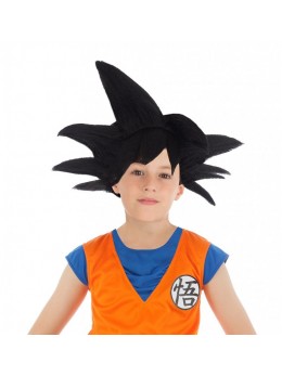 Perruque Manga Goku Saiyan enfant noire officielle