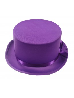 chapeau gibus haut de forme violet