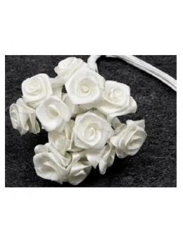 72 mini roses blanches