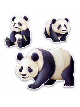 3 Décos carton Panda