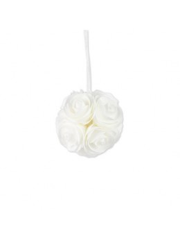 Boule de Rose Boule Blanc 12.5 cm