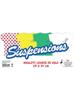Lot de 6 suspensions Maillot Course de Vélo