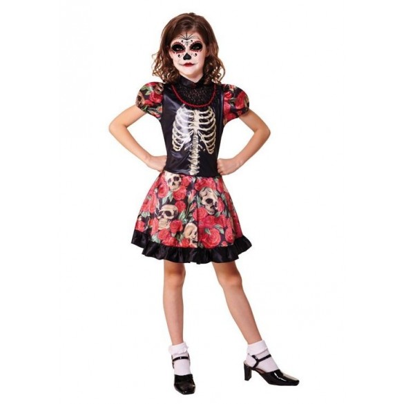 Black Day of the Dead Costume Halloween Enfants Garçons Costume Robe Fantaisie Enfant