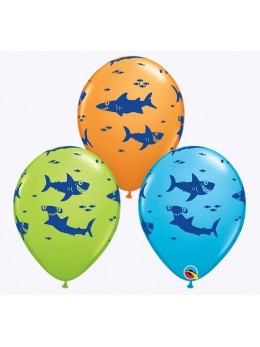10 ballons thème requin
