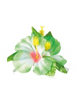 Barette Fleur hawai verte