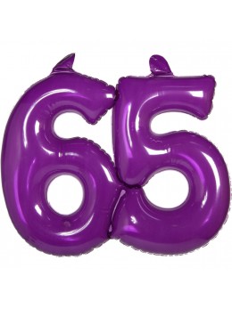 Chiffre 65 ans gonflable violet