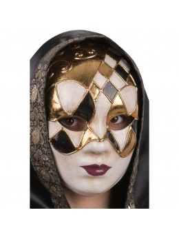 Masque Vénitien noir et or