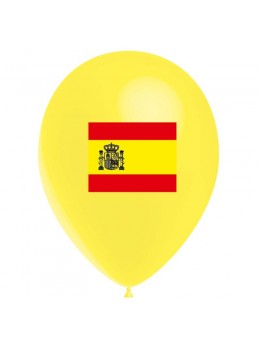 10 Ballons drapeau Espagne 30cm