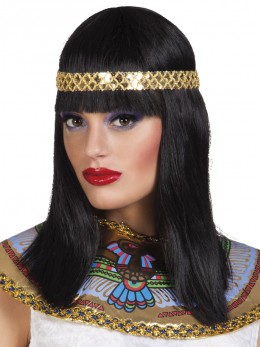 Perruque déesse egyptienne avec bandeau