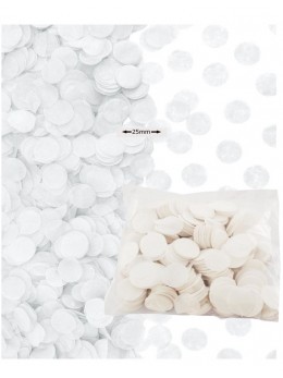 Sachet 50g confetti blanc 2.5cm