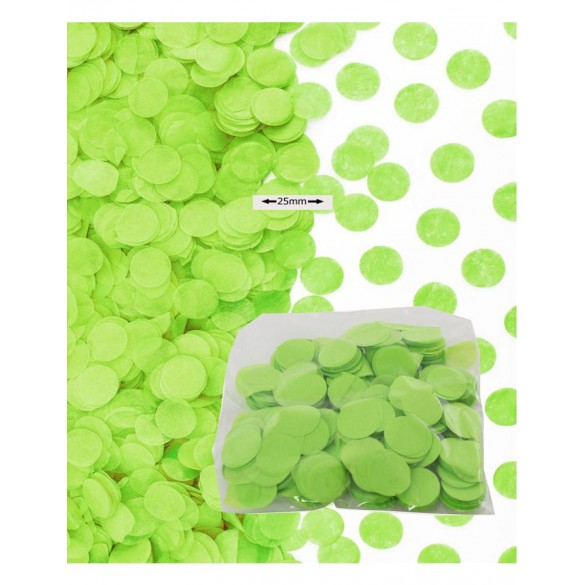 Sachet 50g confetti vert 2.5cm