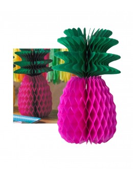 Déco ananas rose 32cm