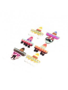 6 stickers Mexicain 4.5 cm