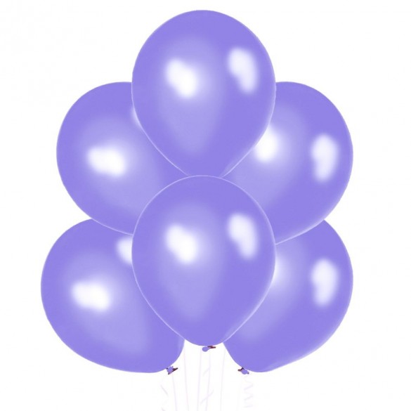 20 ballons lilas nacrés