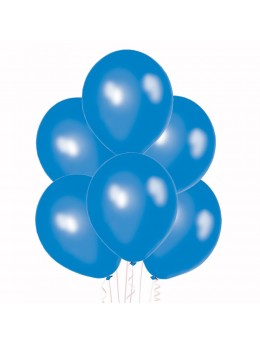 20 ballons bleu roi nacrés
