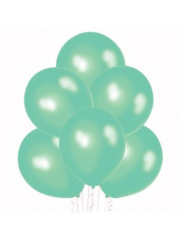 50 ballons vert d'eau nacré