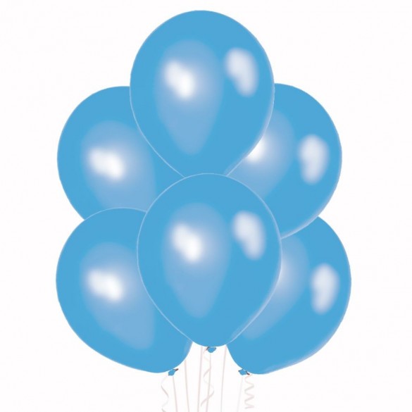 50 ballons bleu ciel nacré