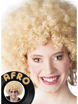 Perruque Afro Blonde promo