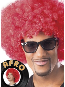 Perruque Afro rouge promo