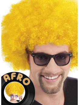 Perruque Afro jaune promo