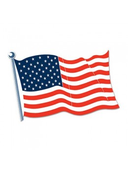 Déco carton drapeau USA 45cm