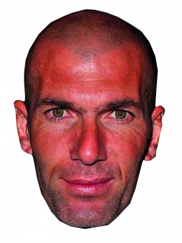 Masque carton Zinédine Zidane