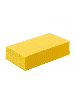 50 serviettes papier jaune pliage rectangle