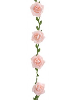 Guirlande de roses rose 1m20