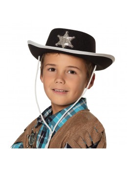 Chapeau cowboy enfant noir