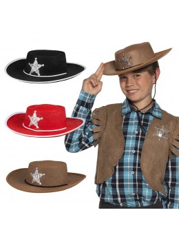 Pack 4 chapeaux cowboy enfant