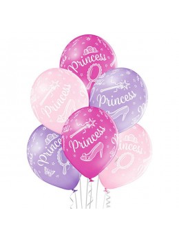 6 ballons princesse 30cm